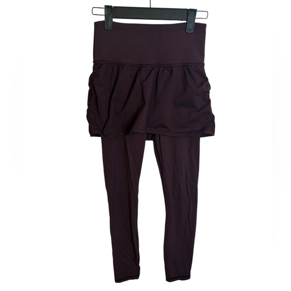 Athleta Deep Purple Elation 2 in 1 Skirt Tights - Picture 2 of 6